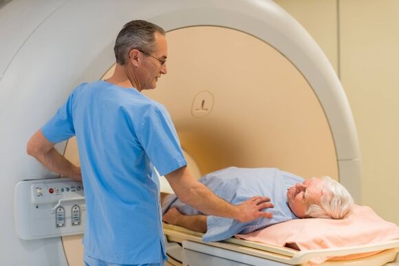 Magnetresonanztomographie zur Diagnose einer akuten Prostatitis. 